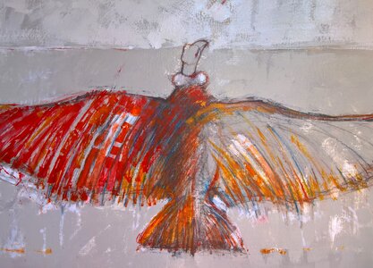 Box red bird