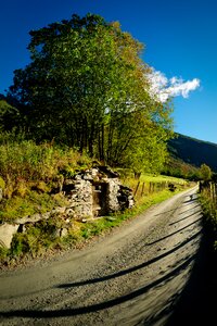 Landscape stone hut old