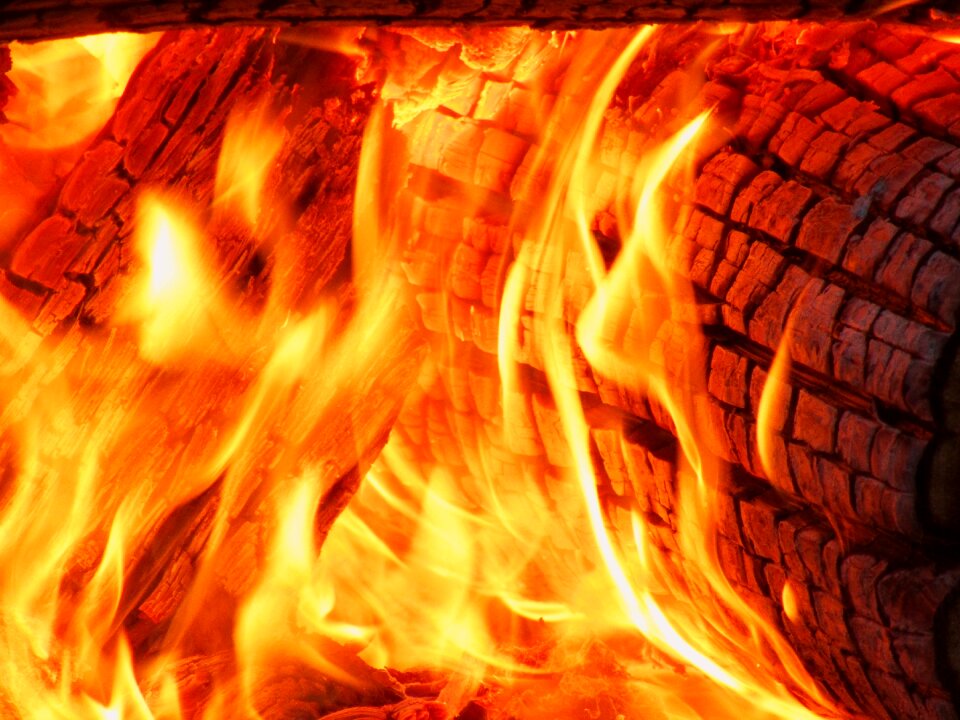 Flammable burn fireplace