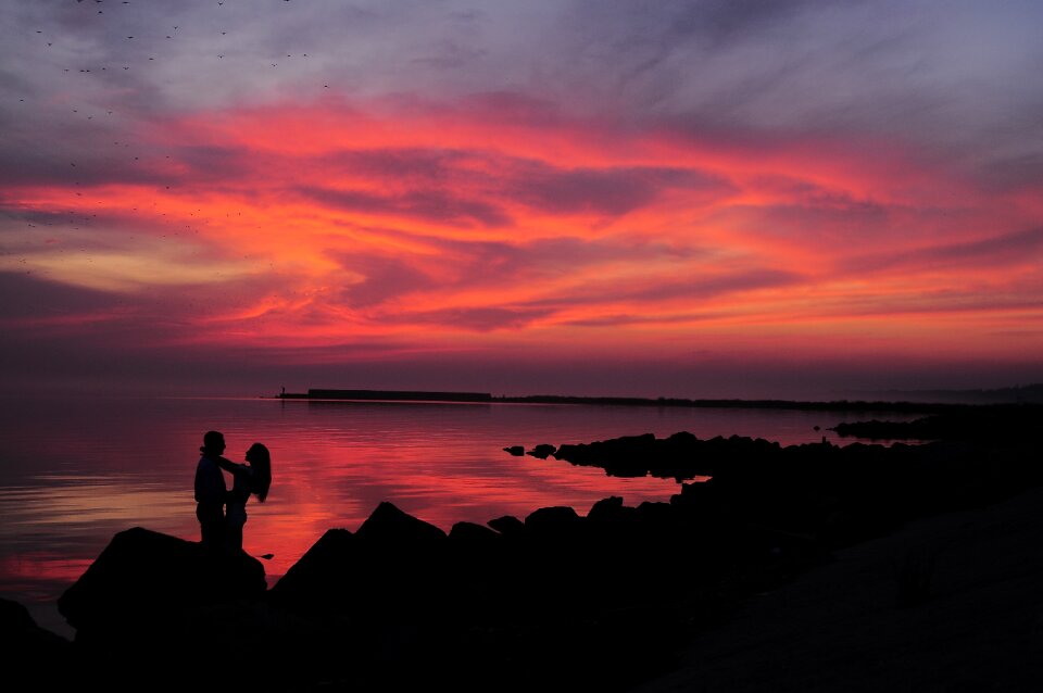 Evening outdoors sky