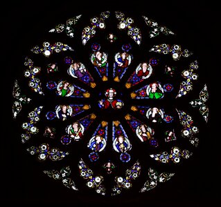 Stained glass geometric round
