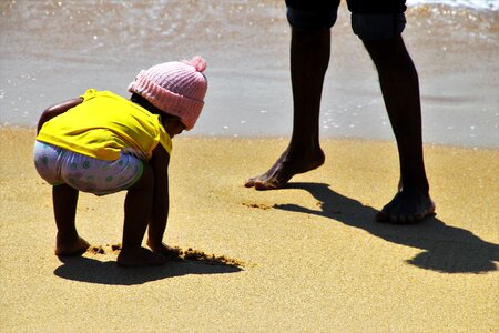 Beach sand people