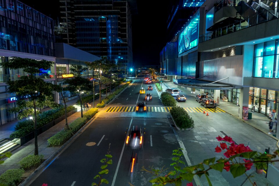 Dusk transportation system long exposure photo