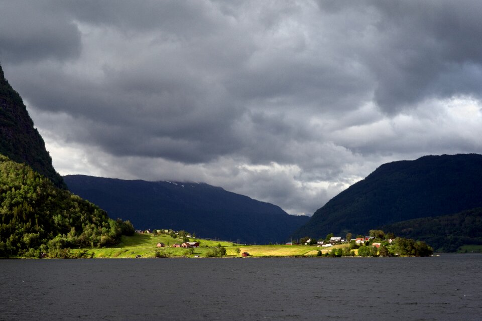 Sky fjord summer
