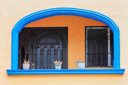 Building family colorful window