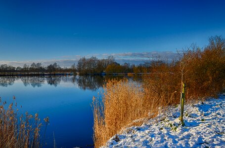 Reflection landscape winter photo
