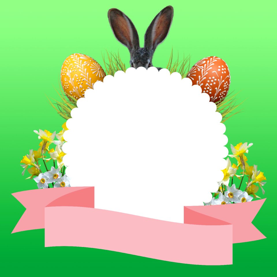 Easter bunny easter eggs happy easter