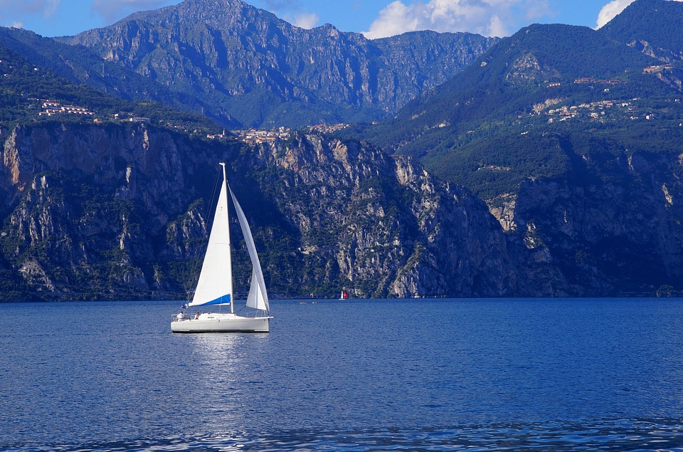 Sailing boat sail water