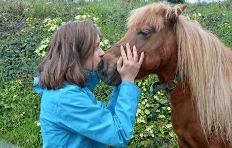 Kiss complicities girl pony friendships photo