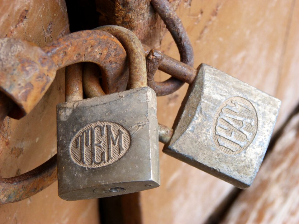 Padlock iron close photo