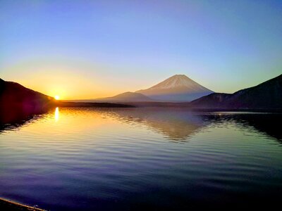 Mountain landscape mt fuji