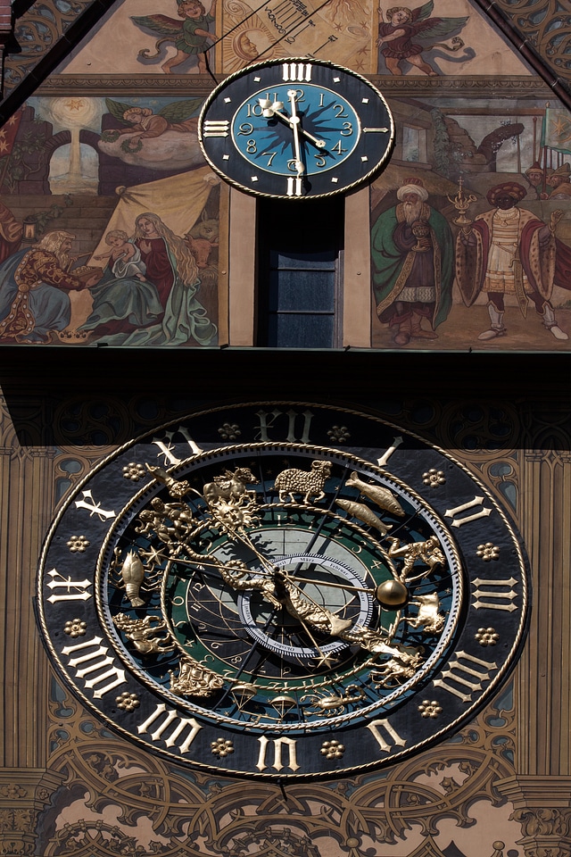 Architecture town hall painted