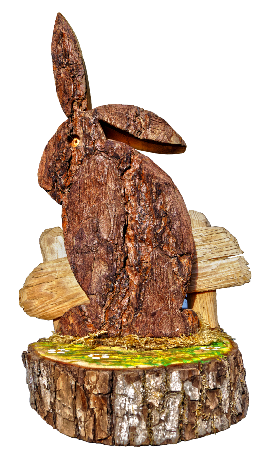 Bark carved holzfigur