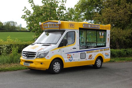 Transportation system bus ice cream van