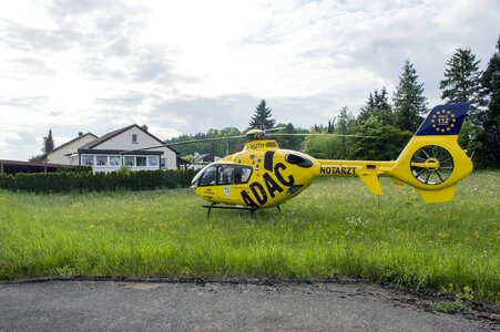 Rescue helicopter doctor on call adac photo