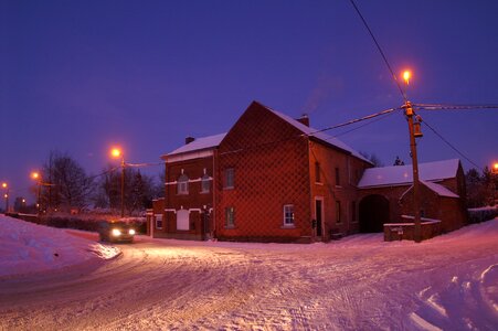 Light car passing head lights photo