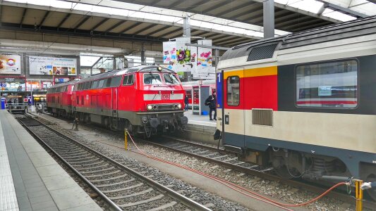 Railway station transport system photo