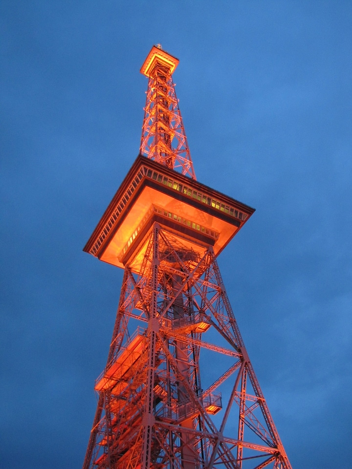 Landmark evening sky architecture