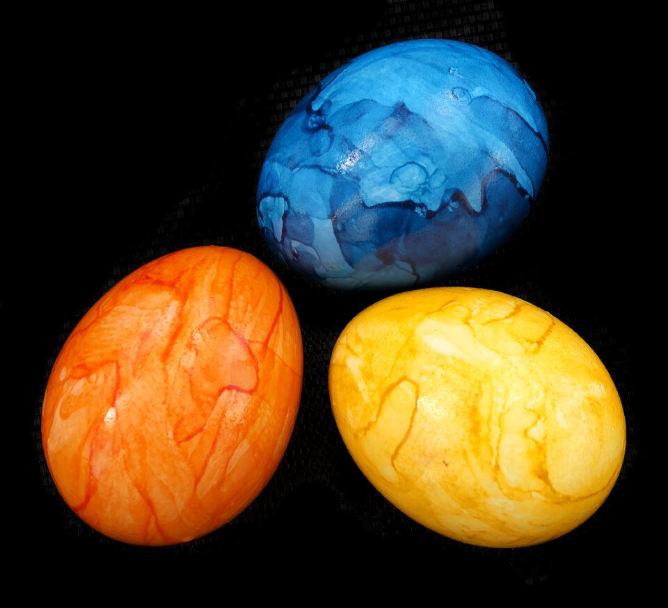 Colored painted easter