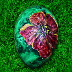 Colorful egg colored painted photo