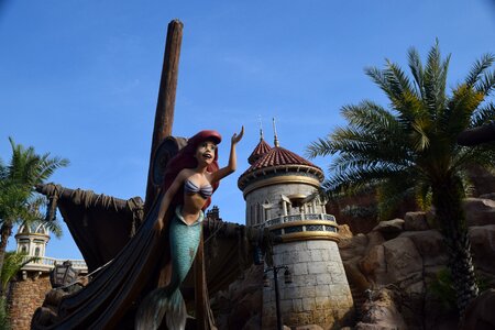 Mermaid little mermaid castle photo