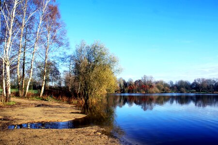 Vörder lake bathing place moorland