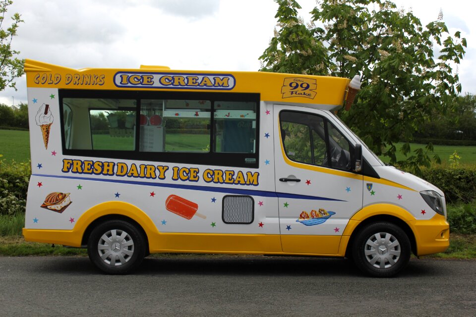 Transportation system traffic ice cream van