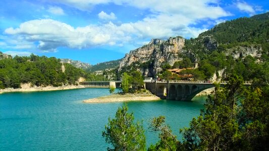 Panoramic summer outdoors photo