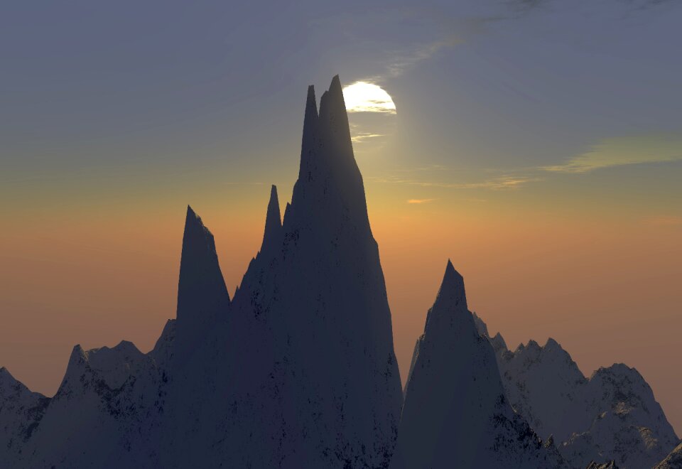 High altitude foggy misty