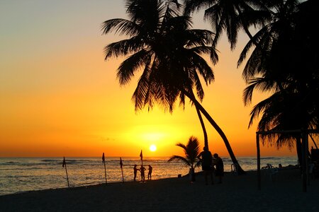 Coast sunset tropical photo