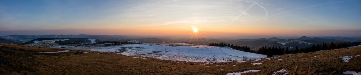 Spacious winter panorama photo