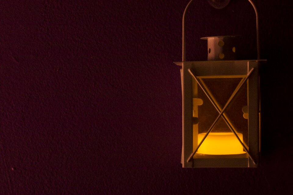 Candle tea light glow
