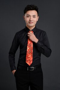 Handsome model tie