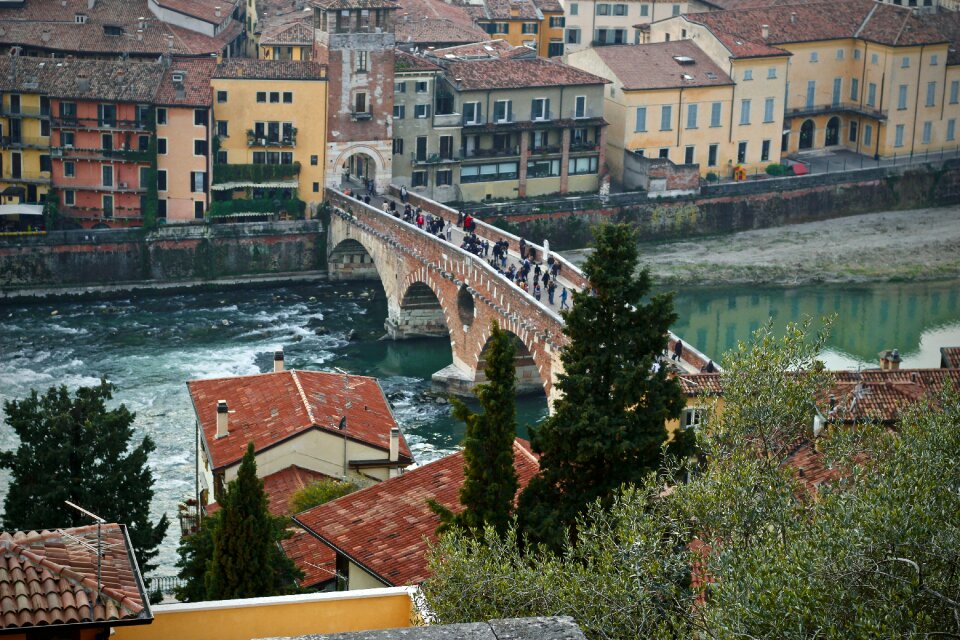 Big city river bridge photo