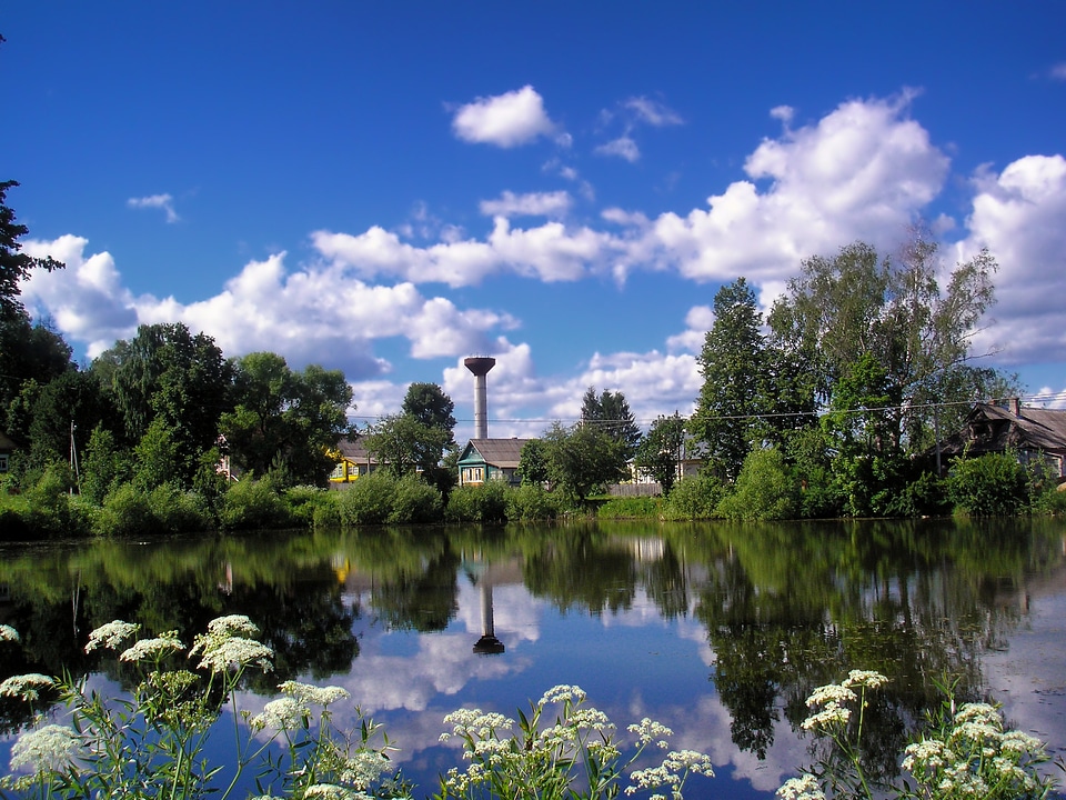 Water reflections sky