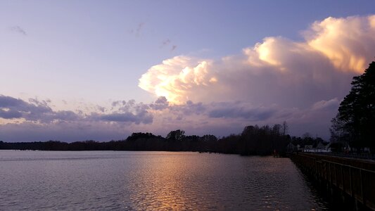 Lake sky cloud photo