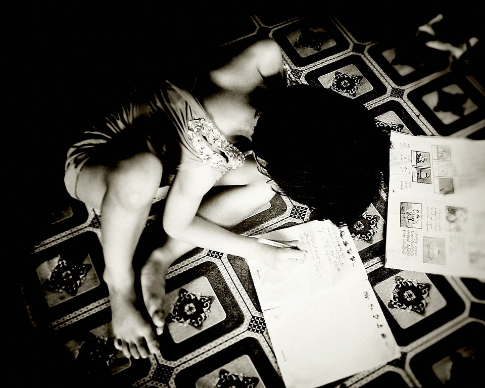 Sitting young childhood