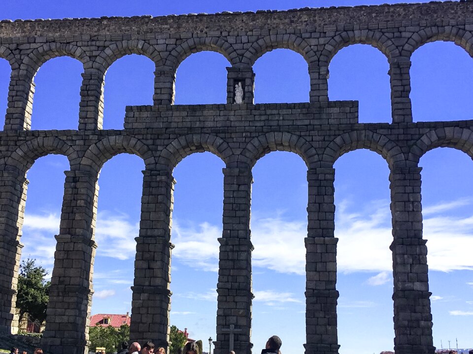Sky aqueduct old building