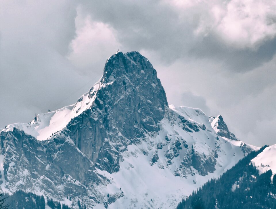 Mountain peak glacier majestic