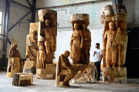 Statue group brown group