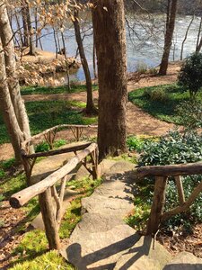 Outdoors bench river