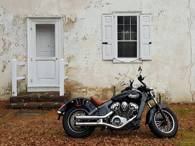 House motorcycle autumn
