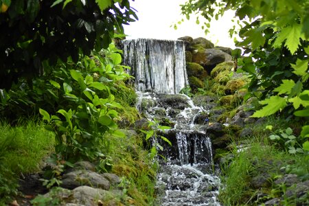 Waterfall stone rock photo