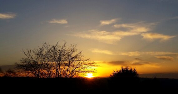 Sun panorama dusk