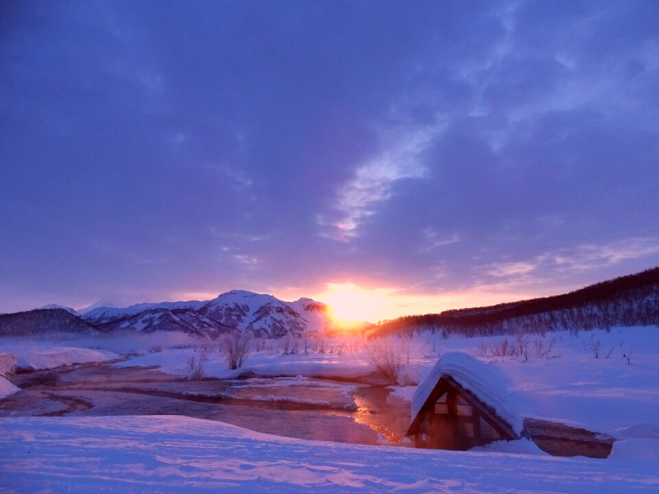River mountains morning