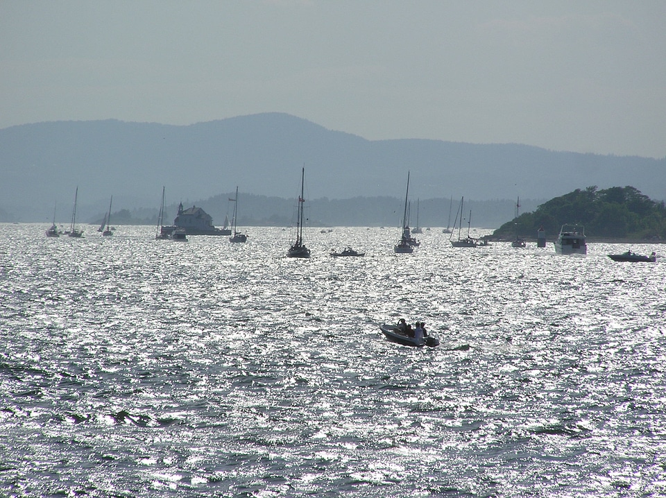 The oslo fjord towards the light wind