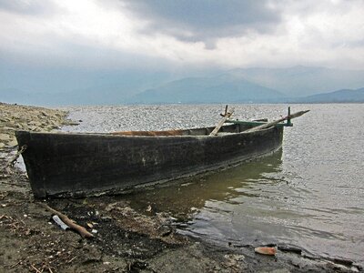 Cloudy stormy fishing