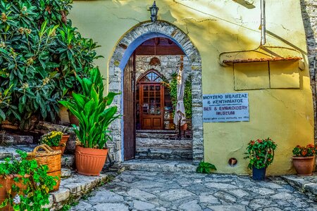 Entrance village stone
