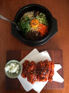 Lunch korean meal bibimbap photo