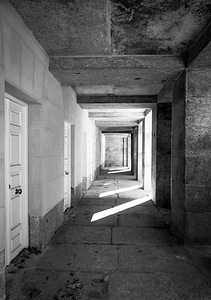 Perspective cemetery doors photo
